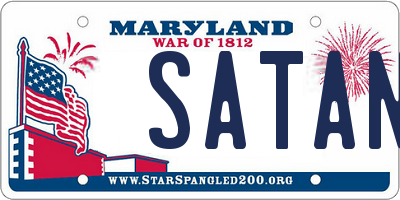 MD license plate SATAN