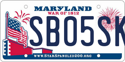 MD license plate SB05SKN