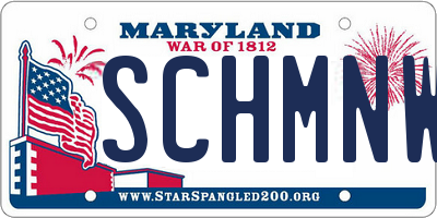 MD license plate SCHMNWB