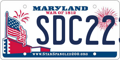 MD license plate SDC223