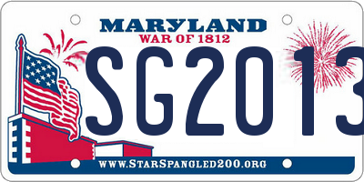 MD license plate SG20133