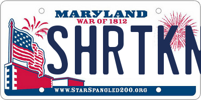 MD license plate SHRTKNG