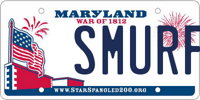 MD license plate SMURF