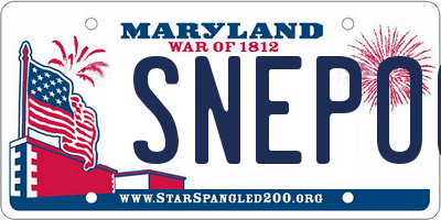 MD license plate SNEPOG