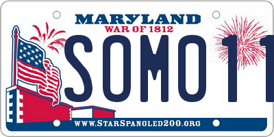 MD license plate SOM0114