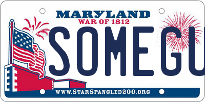 MD license plate SOMEGUY