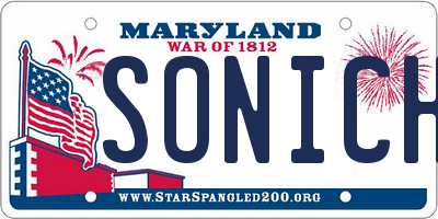 MD license plate SONICHU