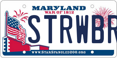 MD license plate STRWBRY