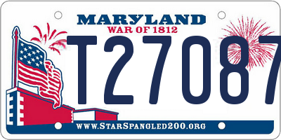 MD license plate T270876