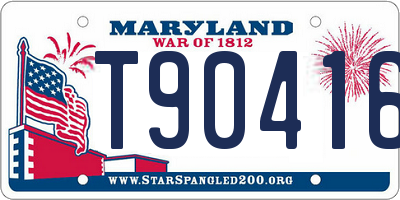 MD license plate T904168