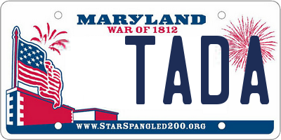 MD license plate TADA