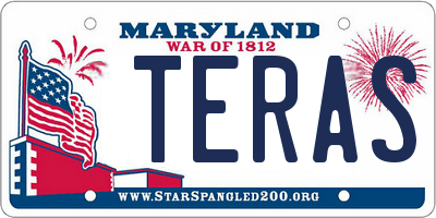 MD license plate TERAS1