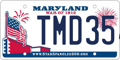 MD license plate TMD354