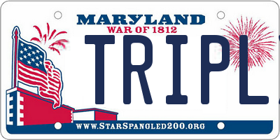 MD license plate TRIPLX