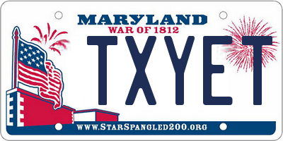 MD license plate TXYETI