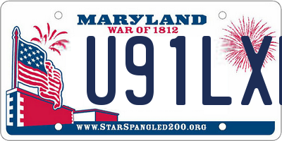 MD license plate U91LXB