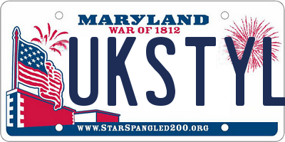 MD license plate UKSTYLE