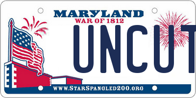 MD license plate UNCUT