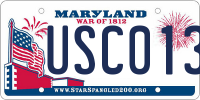 MD license plate USC0132