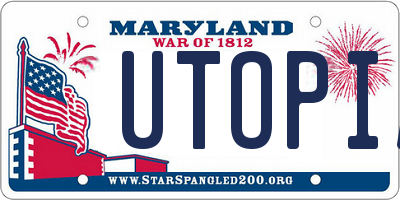 MD license plate UTOPIA