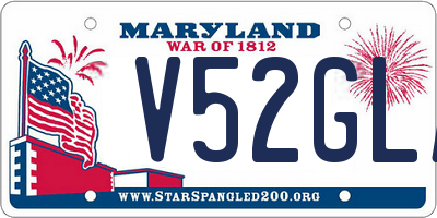 MD license plate V52GLA