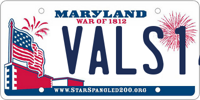 MD license plate VALS14