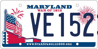 MD license plate VE1523