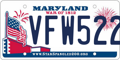 MD license plate VFW5229