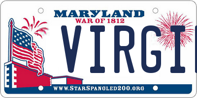 MD license plate VIRGIN