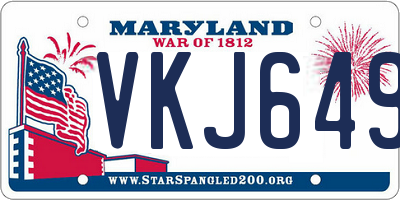 MD license plate VKJ6497