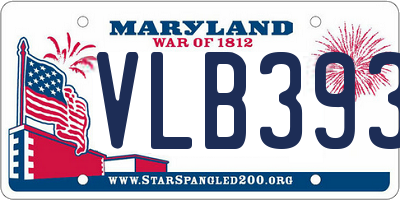 MD license plate VLB3936