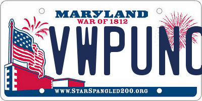 MD license plate VWPUNCH