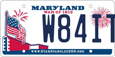 MD license plate W84IT