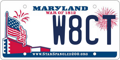 MD license plate W8CT