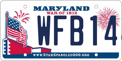 MD license plate WFB144