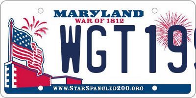 MD license plate WGT199