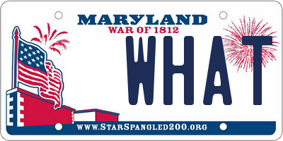 MD license plate WHAT