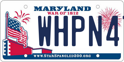 MD license plate WHPN47