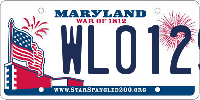 MD license plate WL0129