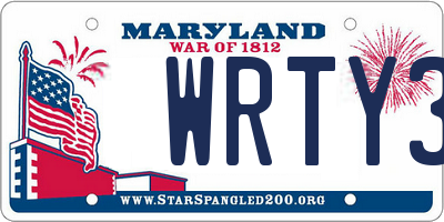 MD license plate WRTY3