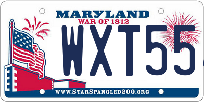 MD license plate WXT554