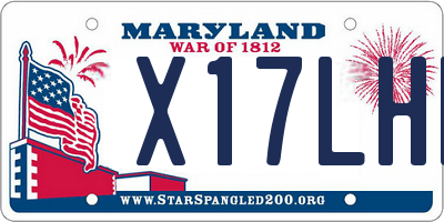 MD license plate X17LHF