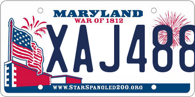 MD license plate XAJ4882