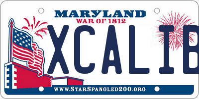 MD license plate XCALIBR