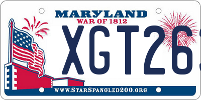 MD license plate XGT263