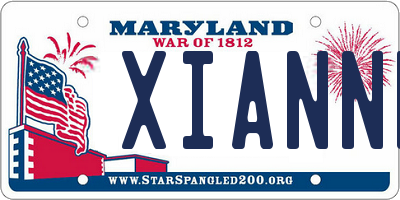 MD license plate XIANNE