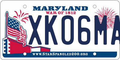 MD license plate XK06MAL