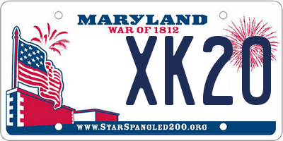 MD license plate XK20