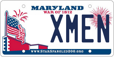 MD license plate XMEN