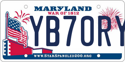 MD license plate YB70RYX